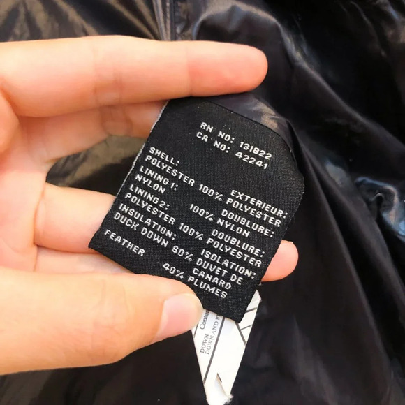 S13 Black Designer Winter Classic Down Puffer Coat Women's Large - Picture 10 of 12